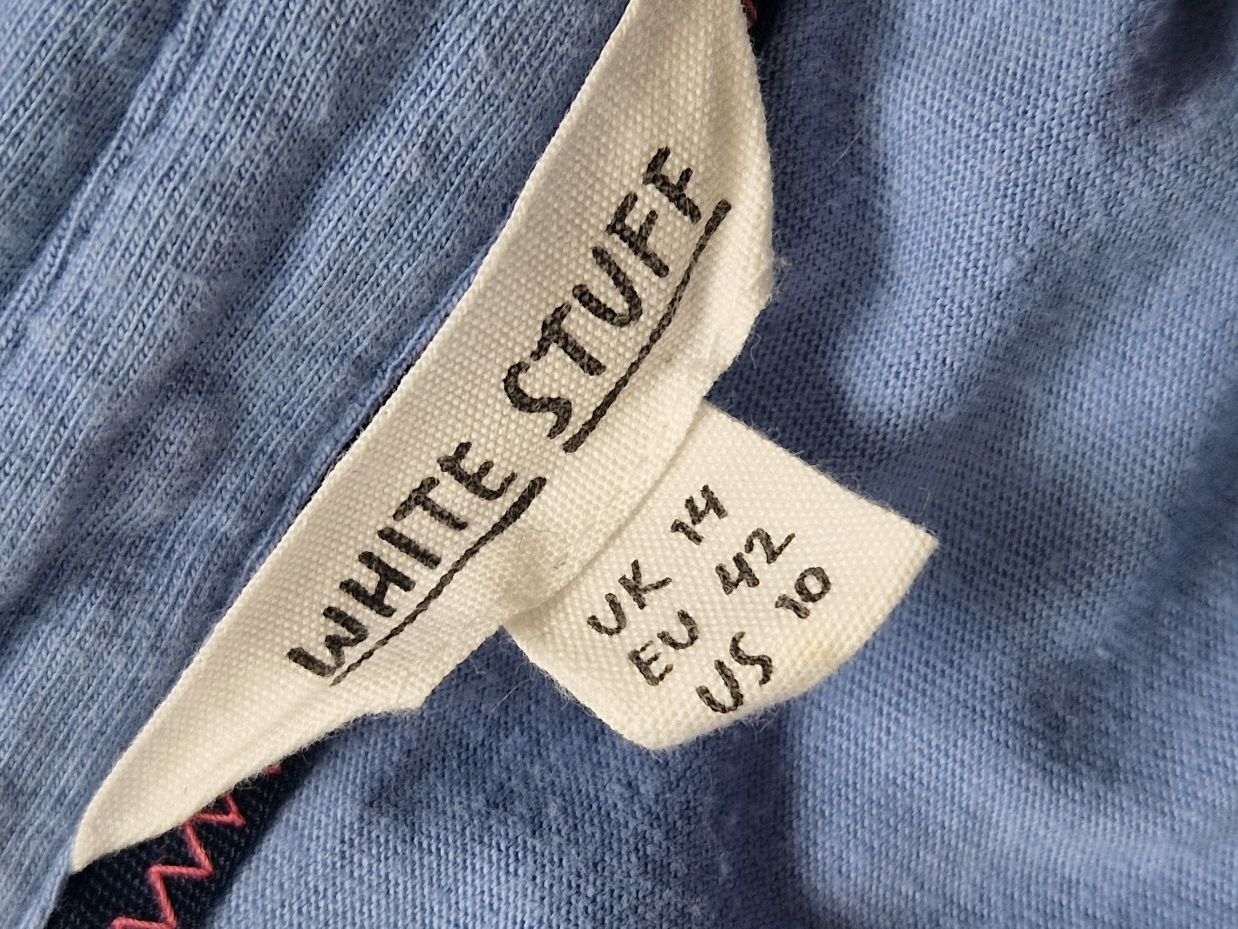 White Stuff blouse. Maat 40, Lichtblauw/borduursels.