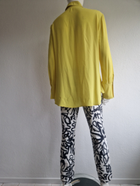 Luisa Cerano blouse. Maat 40, Geel/zijdemix.