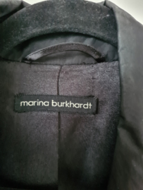 Marina Burkhardt trenchcoat.Mt. 40, Zwart.