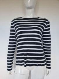 Ralph Lauren trui | Maat XL | Zwart/wit gestreept |