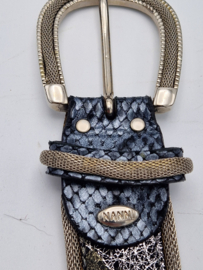 Nanni Milano riem – patchwork leer – statement belt – luxe
