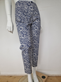 BRAX pantalon Maron. Mt. 44, Blauw/crème/print.