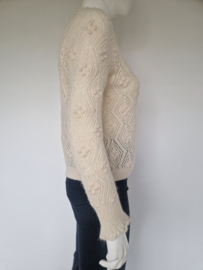 Sissy Boy vest | Maat M | Crème | Ajourgebreid |