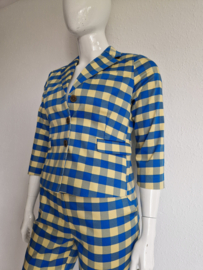 Zilch pak. Maat L/XL. Blauw/geel geruit.