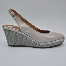 Via Vai espadrilles. Maat 40, Metallic/leer.