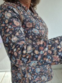 Noa Noa reversible jas – maat S – beige / bloemenprint – quilted