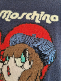 Love Moschino trui. Maat 40/42, Blauw/wol.