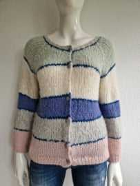 INTI vest. Maat M. Gestreept/baby alpaca.