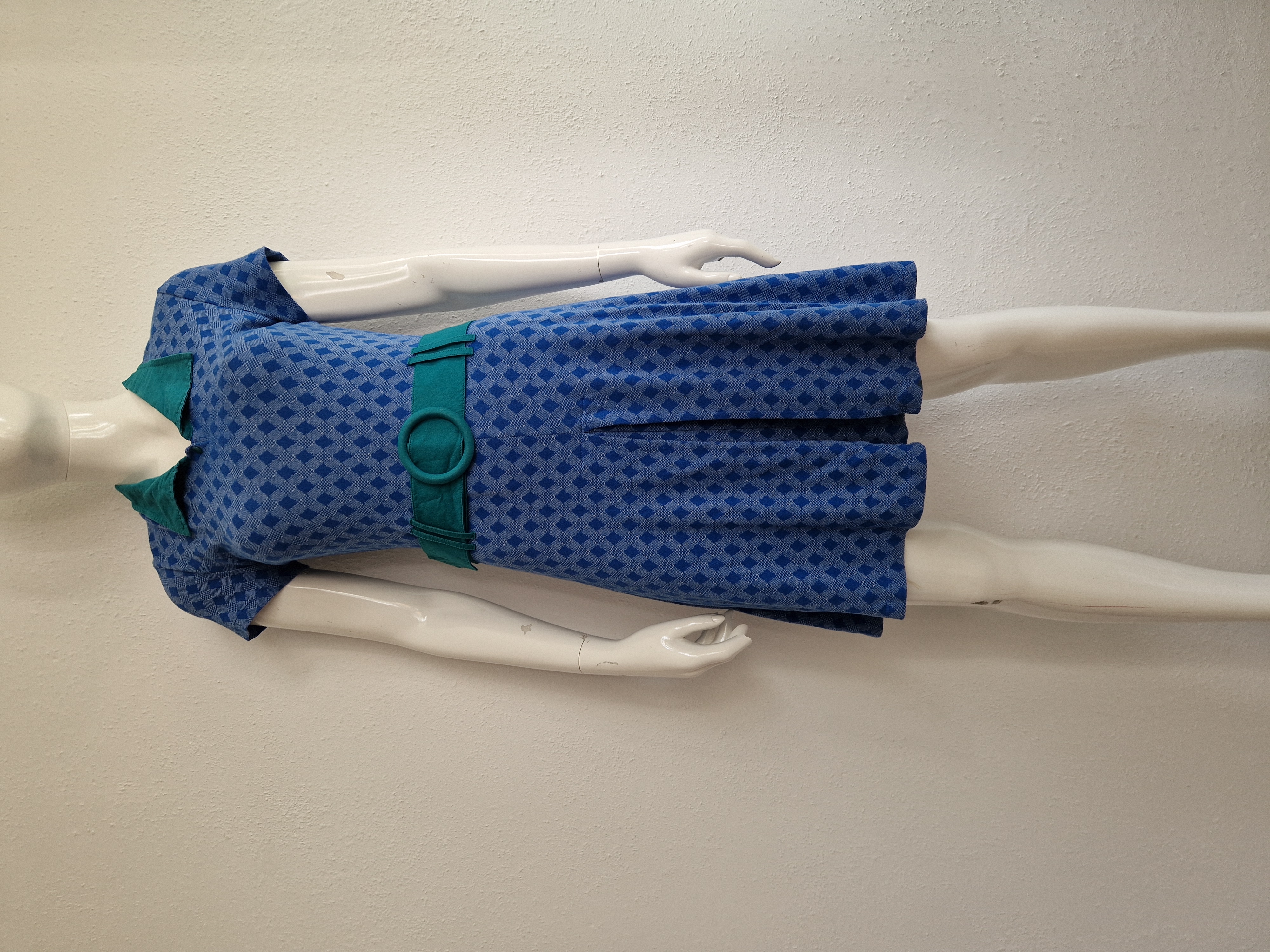 Wow To Go jurk. Maat 36/38. Blauw/groen.