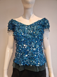 Ronald Kolk top. Maat 34/36, Blauw/lovers.