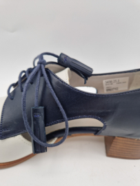 Pertini veterschoenen. Maat 39,5, Blauw/wit/leer.