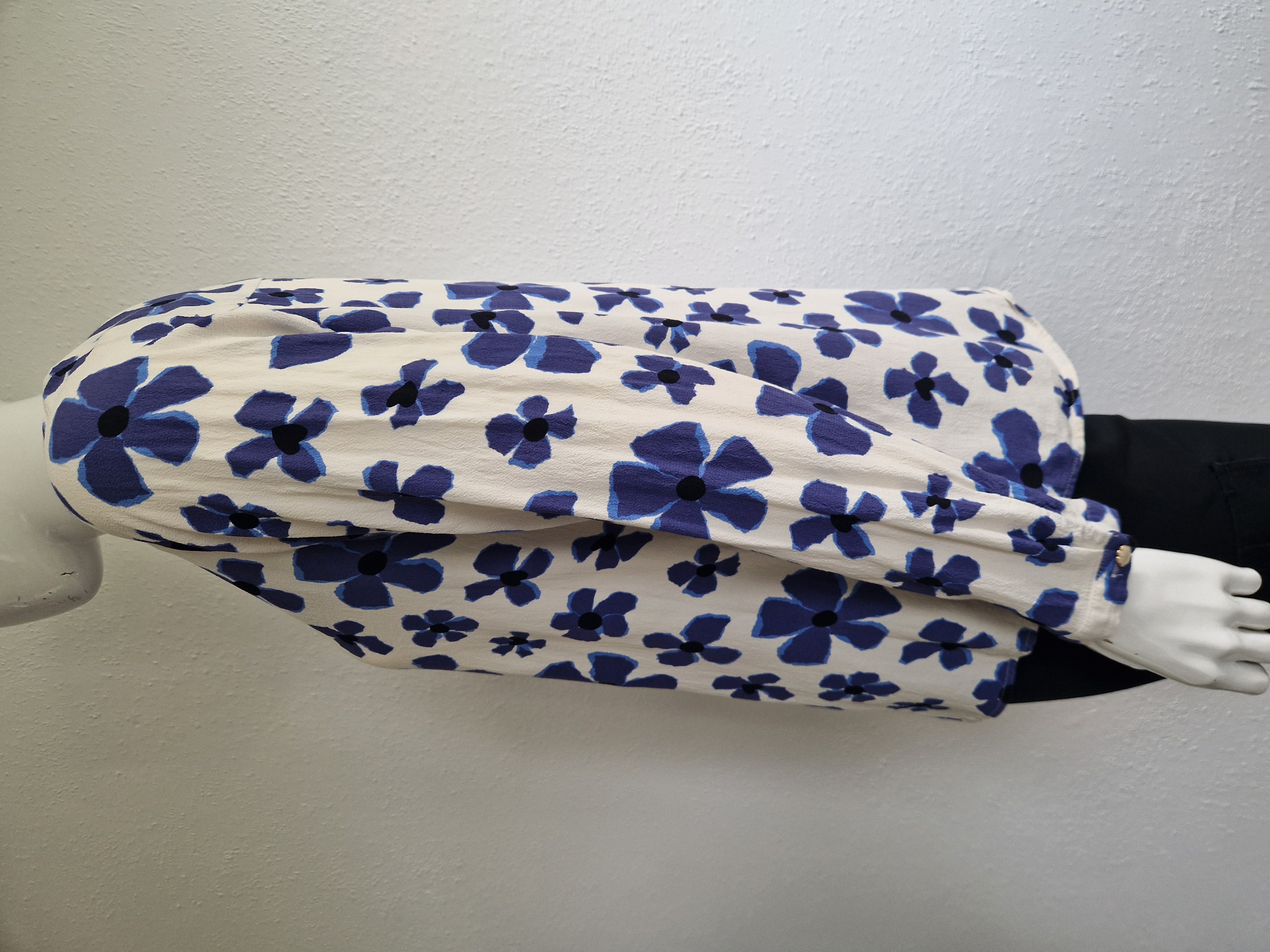 Fabienne Chapot Sunset blouse. Maat 42, Crème/blauw.
