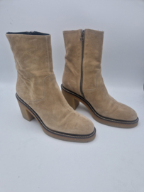 Triver Flight enkellaarzen. Maat  40, Beige/suède.