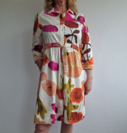 FFC zomerjurk. Maat 40, Crème/bloemenprint.