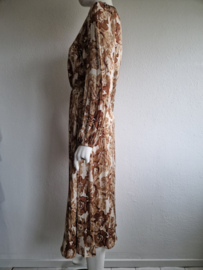 Mos Mosh Valley Poppy dress. Maat M. Crème/bruin.