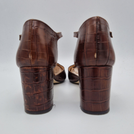 Jonak Paris pumps. Maat 40, Crocoprint/bruin.