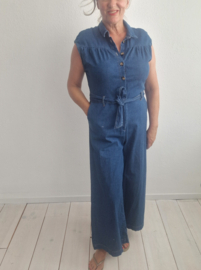 King Louie Amy Chambray jumpsuit. Maat 40. Blauw