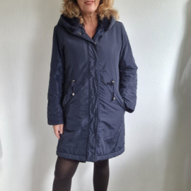 No Man's Land parka. Maat 40, Donkerblauw.