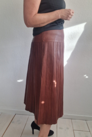 Annette Görtz leren rok. Maat 38, Bruin.