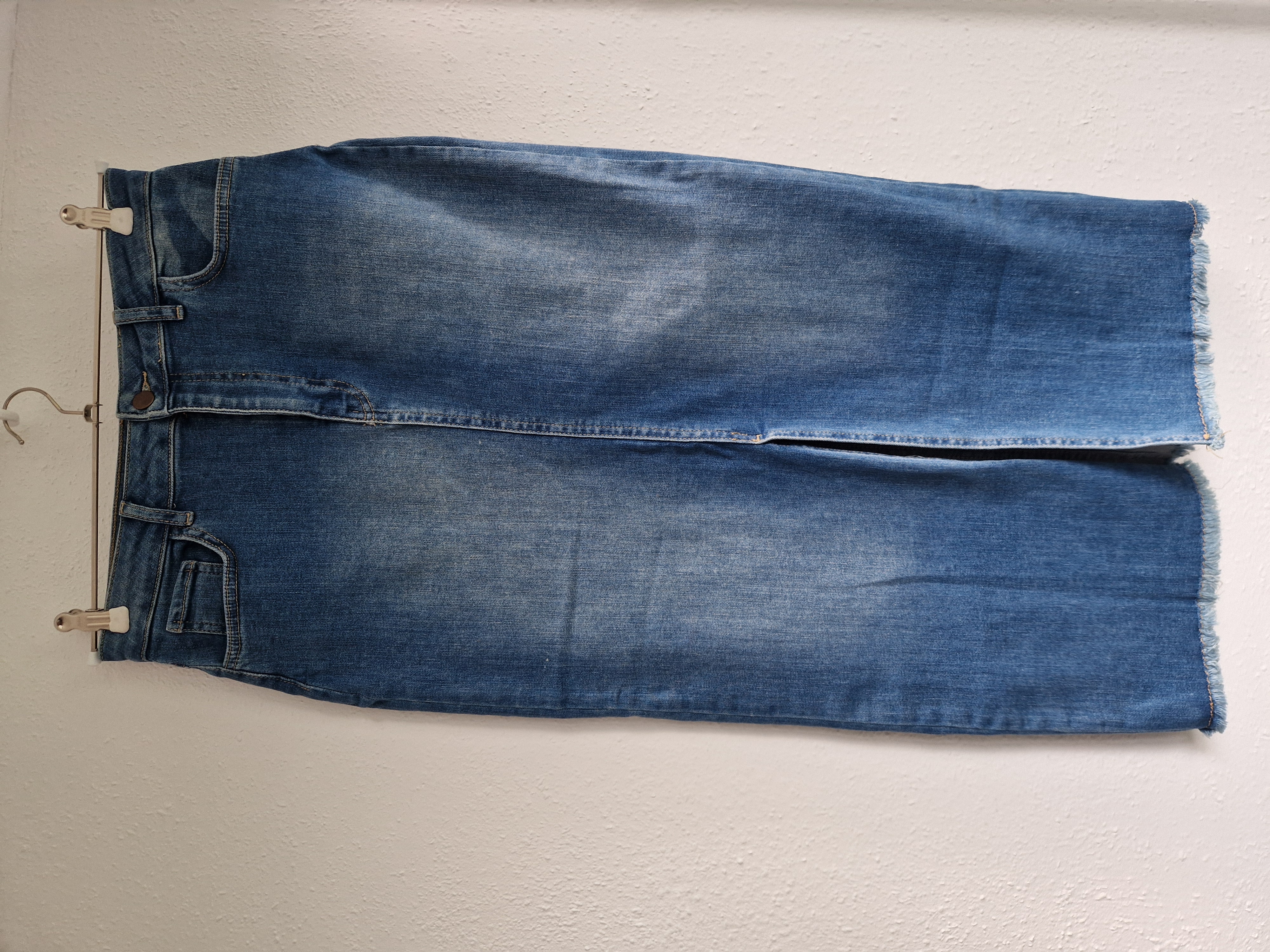 Ivy Beau jeansrok met split. Maat 38, Blauw.