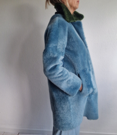 Werner Christ lamsvachtjas | Maat 38 | Blauw/groen |