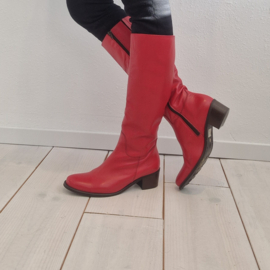 Amberone laarzen. Maat 39, Rood/leer.