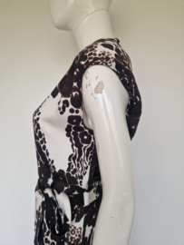 Marc Aurel set (rok en blouse. Maat 38. Bruin/crème.