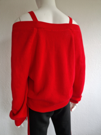 Riani pullover met V-hals. Maat 38, Rood.