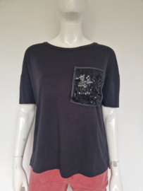 Luisa Cerano T-shirt. Maat 36, Zwart