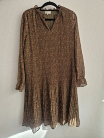Minus Rikka V-neck dress. Maat 40, Groen/roze.