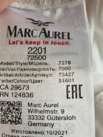 Marc Aurel shirt. Maat 38, Wit/print.