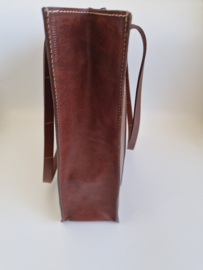 Il Calzolaro leren shopper. Bruin