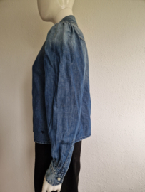 Vanilia denim blouse. Maat 40, Blauw