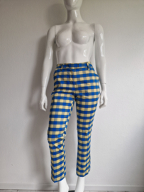 Zilch pak. Maat L/XL. Blauw/geel geruit.