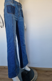 Pablo Paris flare jeans. Maat 34/36. Blauwtinten