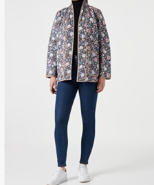 Noa Noa reversible jas – maat S – beige / bloemenprint – quilted