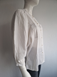 Humanoid blouse. Maat S. Wit/crème/streep.