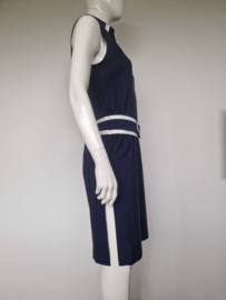 Joseph Ribkoff jurk. Marineblauw/crème.