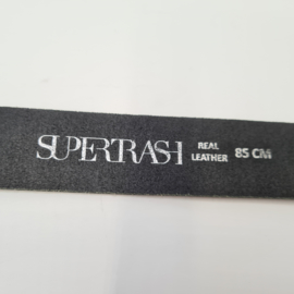 Supertrash riem. 85 cm. Mat zwart.