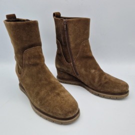 Gabor laarsjes met sleehak. Maat 6, Bruin/suède.