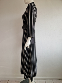 Riani doorknoopjurk. Maat 38, Zwart/wit/streep