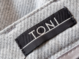 Toni pantalon. Maat 38, Lichtgrijs/visgraat