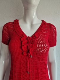 Twin Set jurk (2 piece). Maat 34. Rood.