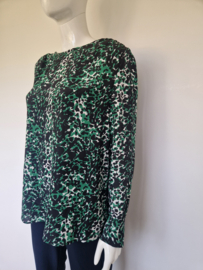 Riani blouse met groene animalprint. Maat M/zijde.
