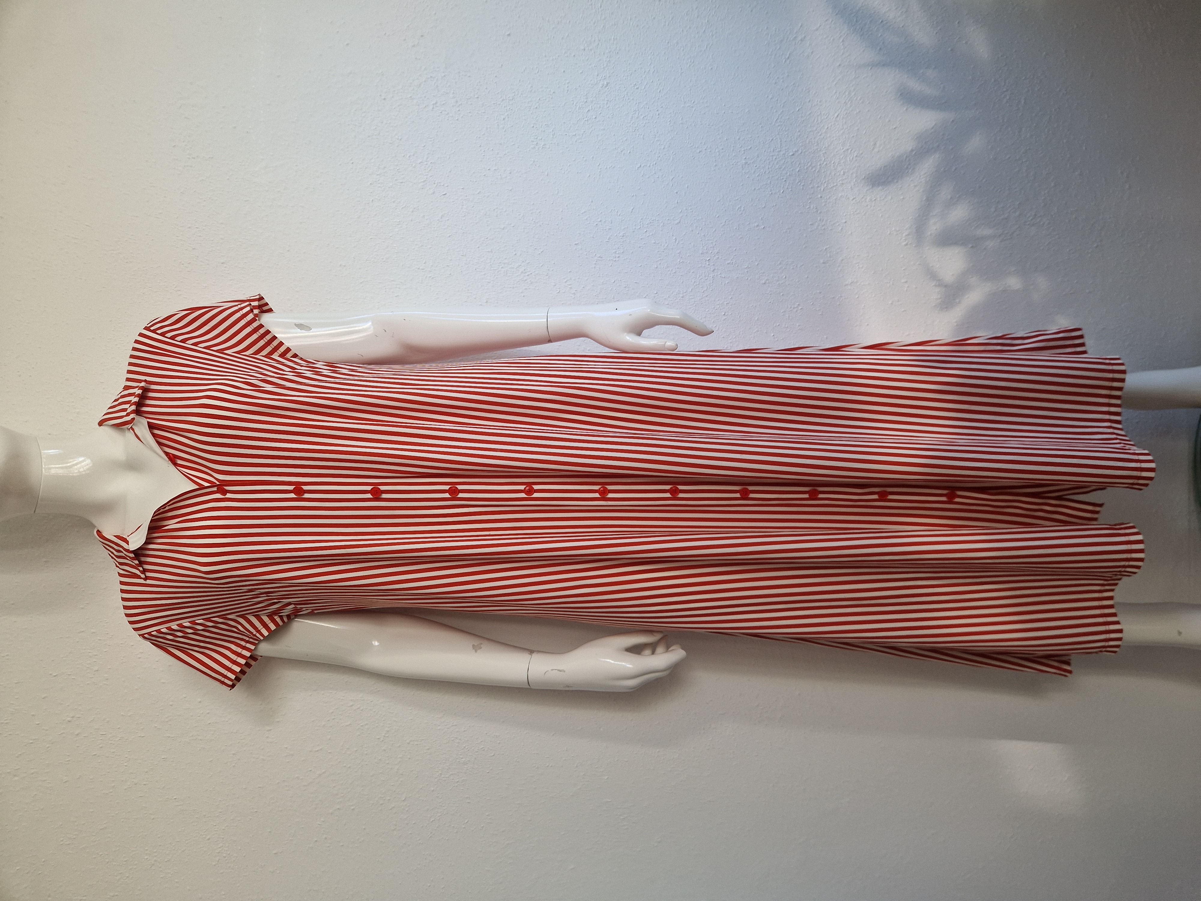 Trvl Drss maxi dress. Maat XL. Rood/wit gestreept.