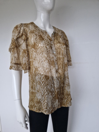 Summum Woman blouse top. Maat 40. Crème/goud.