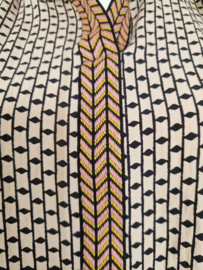 Geisha blouse top. Maat 36, Multi color.