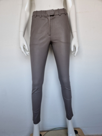 Gustav Genny stretch lamb leather pantalon Mt. 36. Grijs/ lamsleer.