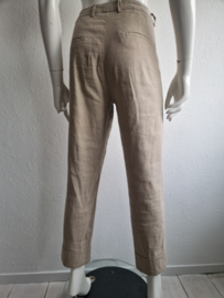 Cambio cropped pantalon. Maat 40, Beige/linnen.