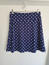 King Louie A-lijn rok. Maat XL. Blauw/polkadots.